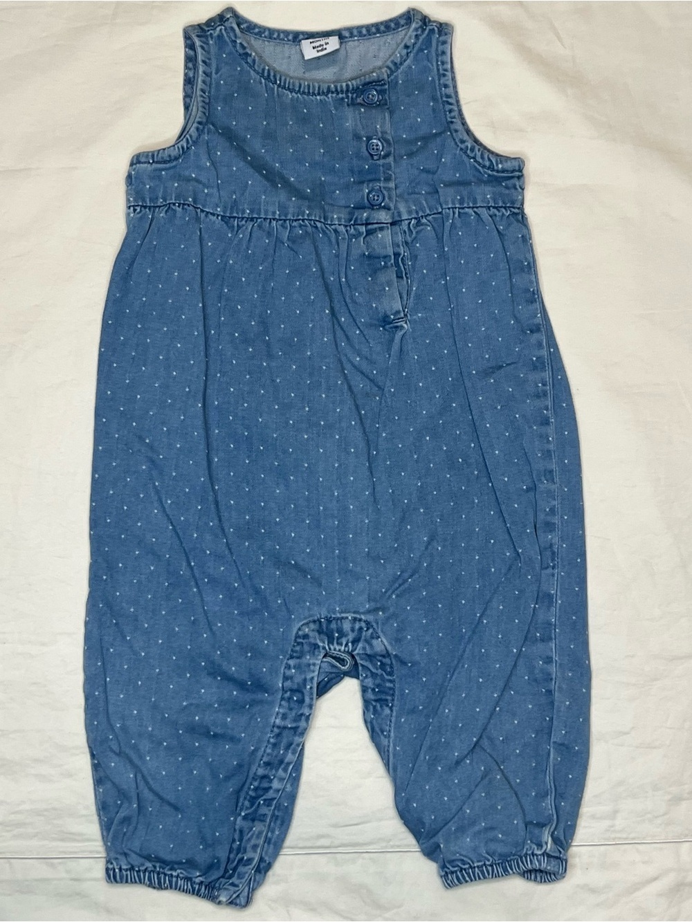 GAP Blue Dot Denim Romper